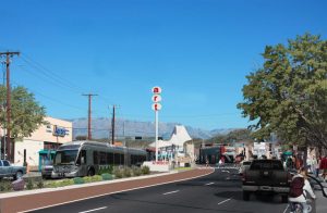 An artist rendering of the Atrisco and Central Ave. area of Albuquerque Rapid Transit. dhanson@abqjournal.com Fri Jun 05 12:32:20 -0600 2015 1433529136 FILENAME: 193423.jpg